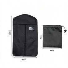 4pcs Suit Garment Covers Dust-Proof Storage Bag Set, With 3 Portable Storage Pouches, Clothes Folding Hanging Bags