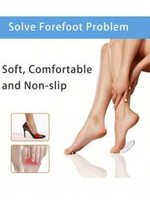 5 paires de coussins de protection en gel de silicone pour l'avant-pied, coussins de massage antidérapants et épaissis