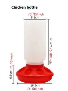 1pc Automatic Poultry Water Dispenser And Feeder, Suitable For Chicken, Birds, Pigeons, Quails - Multicolor - View 9