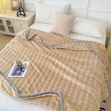 Casaisla Home Collection Frazada Burbuja de Peluche, Cobija Ligera Lujosa, Texturizada, Suave Y Elegante Tamaño Matrimonial (200 x 230 Cm) - Caqui - Ver 6