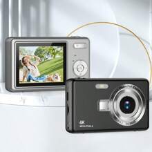 LARMCAM CCD Campus Digital Camera, High Definition Student Camera, Retro Style, Travel Camera For Photography And Video, 16x Digital Zoom High Definition Digital Camera, Rechargeable Camera, Photography Gear Suitable For Teenagers And Beginners, Great Gift For Thanksgiving, Christmas And New Year (Black, White, Silver, Grey) - No Storage Card Included