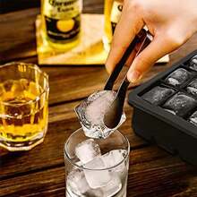1pc, Silicone Ice Cube Tray, Each Tray Easily Releases 15 Square Ice Cubes, Reusable, Suitable For Fridge, Chocolate, Juice, Large Ice Cubes,(4 Grids/6 Grids/8 Grids)