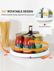 1 件/2 件防滑 Slouchy Susan 转盘、单轮旋转厨房调味品收纳盒、360 度旋转调味品架、储物架、可旋转储物托盘、桌面储物盒、梳妆台浴室 Slouchy Susan 收纳盒