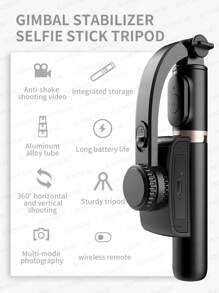 AXNEN Handliche Smartphone Gimbal Handstabilisator mit Stativ Selfie-Stick, faltbarer Gimbal mit kabellosem Fernbedienung für Smartphones