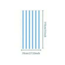 Toalla de playa extra grande - Toalla de playa de microfibra ultra suave a rayas azules, toalla de piscina ligera para natación y viaje, adecuada para adultos hombres y mujeres, toalla ligera y libre de arena para playa, viaje, piscina, yoga, gimnasio, camping, accesorio esencial - Celeste - Ver 11