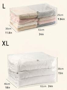 Large Storage Bag Quilt Storage Bag Household Transparent Large Capacity Clothing Sorting Bag Dustproof And Moisture Proof Handheld Storage Bag For Closet Organizer For Bedroom For Back To School Clothing Storage Box Closet Storage Containers Organizer Storage Bins Home For Blankets Beddings Comforter Pillow Toys Home Essentials Back To School Essentials Bag For School School Accessories School Stuff