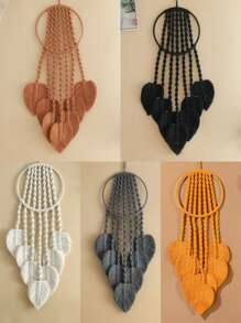 1pc Hand-Woven Colorful Leaf Wall Hanging Decor, Simplistic Nordic Style, Bohemian Bedroom/Living Room Boho Tapestry, Mother's Day Gift
