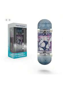 Mini Finger Skateboard Toy, Professional Finger Skateboard Stress Relief Toy, Teenage Gift, Finger Skateboard With Bearings, Double Kick Deck, Desk Toy For Office And Classroom, Teenage Christmas Gift - Multicolor - View 17