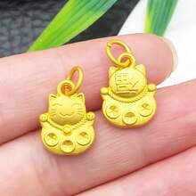 10/15pcs Antique & Sand-Gold Alloy Pendants For Wealth, Prosperity, And Good Fortune. DIY Chinese-Style Charms For Bracelets And Accessories. - One Size Fits All - View 19