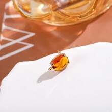 4pcs Copper Crystal Glass Oval-Shaped Earring Pendants With Holes, DIY Handmade Earring Jewelry Accessories