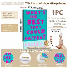 1件，帆布挂画，带框，易于悬挂，墙面艺术，海报，防水，积极向上的语录，多巴胺装饰，粉绿松石色海报，70年代时尚墙面艺术，可打印艺术品。少女宿舍时尚，文字海报，语录，家居装饰，适用于房间装饰、宿舍装饰、浴室装饰、餐厅厨房墙面艺术 - 彩色 - 查看 13