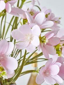 1 Bouquet 28.4'' Artificial Daffodil Magnolia Flower Real Touch Orchid Fake Flowers For Home Living Room Wedding Table Decoration Stuff Flower Arrangement Romantic Theme,Fake Plants,Room,Desk,Garden Decor - Baby Pink - View 5