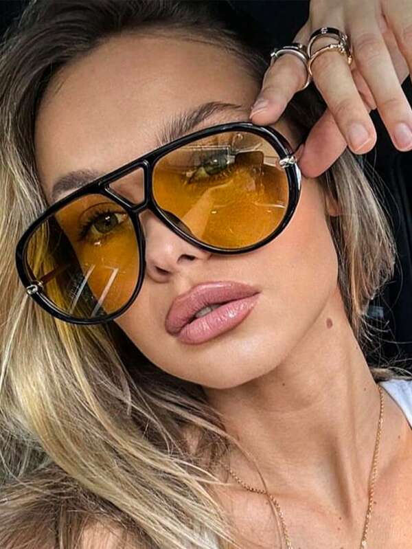 نظارات أنيقة ذات إطار بيضاوي كبير بطراز عتيق، متعددة الاستخدامات وعصرية للاستعمال اليومي، الحفلات، المنصات، مناسبة للاستخدام اليومي في الصيف، الشاطئ، الرحلات الخارجية والسفر