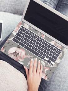 1PC Fresh And Simple Flowers Laptop Skin, Made Of High Quality Waterproof And Anti-Scratch Pvc Material, Suitable For Office Desk Tops, Student Desks And Travel Use, Adds Personalized Decor And Protects The Surface Of Your Laptop, Peel And Stick;Can Be Used For  Case