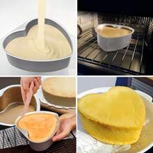 1 Piece Heart Shaped Anode Cake Baking Mold, 4/5/6/8 Inch Aluminum Non-Stick Anode Mold With Removable Bottom, Perfect For Valentine's Day, Christmas Birthday, Wedding, New Year Celebrations, Suitable For Cake Shops, Home-Made Cakes, Chiffon Cakes, Cheesecake Making | Elegant Cake Decoration | Aluminum | Kitchen Baking Mold | Mousse Cake Baking Tools | Baking Accessories | Cake Mold