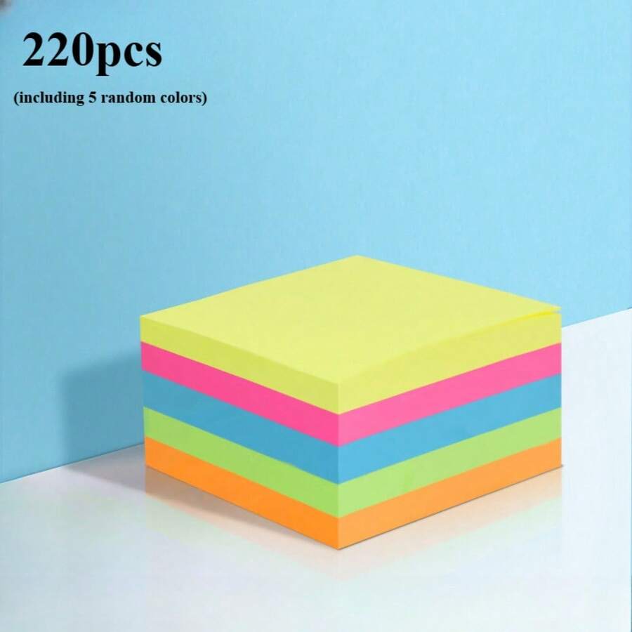 220 Pieces Of Fluorescent Stickers In Various Colors - Self-Adhesive, Easy-To-Use Student Note Markers, Office And School Organization Stickers For Diary Stickers