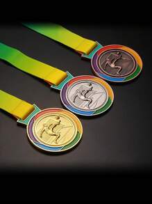 علامة كرة قدم معدنية مخصصة، ميدالية ذهبية/فضية/برونزية، مصنوعة من سبيكة الزنك، ميدالية منافسة، شارة تكريمية لحفل كرة القدم