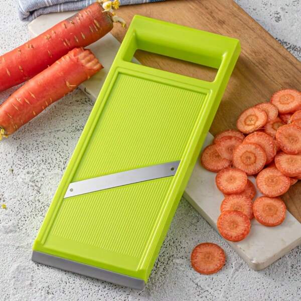 1 pezzo Affettatrice manuale in acciaio inossidabile per verdure - Taglierina da cucina portatile in ABS, adatto per patate, carote, cetrioli - Forma rettangolare, senza alimentazione, tagliaverdure a forma di waffle, basta collegare e usare, grattugia verdure da appendere
