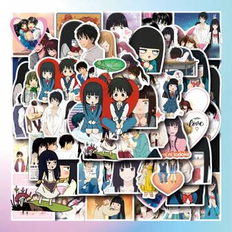 52 piezas Kimi Ni Todoke Pegatinas de garabatos para decoración, monopatín, equipaje, casco, útiles escolares, vuelta al cole