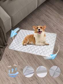 1 件可洗狗冷却垫冰丝冷却垫适用于狗宠物自冷却垫毯狗冷却垫适用于室内和室外汽车座椅凉爽宠物冰垫，透气冰丝垫适用于大中小型宠物。