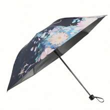 Cute Cat Pattern Folding Manual Umbrella - Reinforced 8 Steel Frame, UV Protection, Compact Folding Design, Durable 190T Vinyl Fabric And Ergonomic Rubber Handle, Recreational Rain Gear | Folding Umbrella | Durable Vinyl Umbrella, Outdoor Umbrella Summer Cooling,Beach,Travel