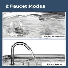 Bfairy 3.5L/0.93GAL Stainless Steel Pet Water Fountain Automatic Pet Dispener With Viewable Window Observe Water Level Suitable Cats Dogs Multiple Pets - US A Type Plug(110-127V) - View 8