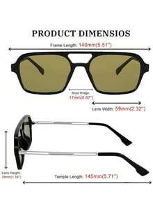 Colored Lens Glasses. New Model Sunglasses, 100% UV Protection. - 棕色 - 查看 3