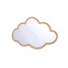 1 Piece Whimsical Cloud-Shaped Acrylic Mirror-Cartoon Style Decorative Wall Hanging, Kindergarten And Nursery-Dense Plate Frame, Easy To Install And Fun In Design