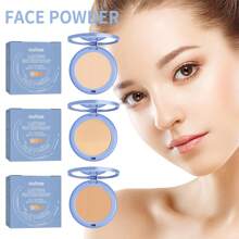 1 pieza Polvo de fijación compacto - Polvo compacto de cobertura duradera, sin transferencia y construible con niacinamida, extracto de lavanda y mica. Acabado suave y refinado, apto para uso con mascarilla, excelente resistente al agua