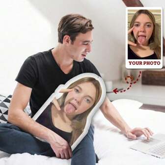 Customized Shaped Pillow, Fun Girlfriend Boyfriend Photo Pillow, Commemorative Gift For Loved Ones, Personalized Pillow With Pictures, Multifunctional, Reusable, Decorative, Exquisite, Fashionable, Soft, Cute, Colorful, Cute, Interesting, Customized, Personalized, Unique, Is The Ideal Gift For Her,Multi-Functional,Reusable,Ornamental,Exquisite,Stylish,Adorable,Colorful,Cute,Funny,Custom,Personalized,Customized,Unique,Ideal Gifts For Her,Ideal Gifts For Him,For Anniversaries,For Birthdays