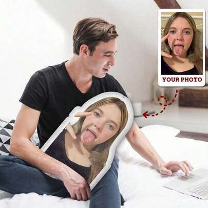 Almohada con forma personalizada, almohada con foto de novio/novia, regalo conmemorativo para seres queridos, almohada personalizada con fotos, multifuncional, reutilizable, decorativa, exquisita, de moda, suave, linda, colorida, interesante, personalizada, única, es el regalo ideal para ella, multifuncional, reutilizable, ornamental, exquisita, elegante, adorable, colorida, linda, divertida, a medida, personalizada, personalizada, única, regalos ideales para ella, regalos ideales para él, para aniversarios, para cumpleaños, lavable a máquina, impresión digital
