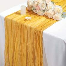 3pcs/Set Light Purple Cheese Cloth Table Runners 35x157 Inches Bohemian Sheer Lavender Cheese Cloth Rustic Transparent Tablecloth, Ideal For Wedding, Bridal Shower, Celebration, Birthday Party, Holiday, Banquet