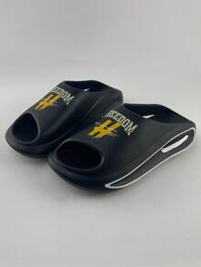 Men's Summer Breathable Sandals, EVA Lightweight Non-Slip Outdoor Slippers For Beach And Sports - Black - View 2