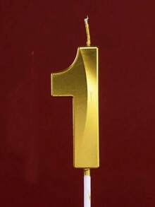 1 件数字生日蜡烛，用于蛋糕装饰和派对用品，生日蛋糕派对烘焙甜点蜡烛配件母亲节毕业典礼 - 金色 - 查看 16