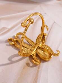 MamacitaSlay 时尚度假风格海星和贝壳开口戒指 - 金色 - 戒指 - 查看 7