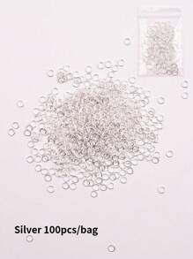 Set de 500 piezas de anillas abiertas redondas chapadas en oro y plata, mosquetones, kit de accesorios para joyería con bolsas selladas pequeñas para evitar la oxidación, apto para manualidades de joyería DIY, pulseras, collares, pendientes