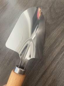 Solid Wood Handle, Thickened Stainless Steel Garden Outdoor Shovel