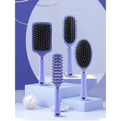 4把/1把紫色梳子，按摩梳造型梳，干湿两用，让每一次梳头都成为SPA级享受，男女皆宜。这是一款极具吸引力的旅行梳套装，功能多样，便携易用。套装包含：造型梳、理发梳、卷发梳、发刷、发刷、边缘梳、梳子、梳子、解结梳、球形梳、迷你发刷、发刷套装、木梳、旅行必备、旅行必备、发型、美发、发刷、背梳、造型梳、卷发梳、边缘梳、发刷、梳子、发刷套装、梳子、卷发梳、解结梳、女士发刷、头发、旅行、美发产品、美发工具、美发用品、理发师、理发配件、理发店、美发设备。