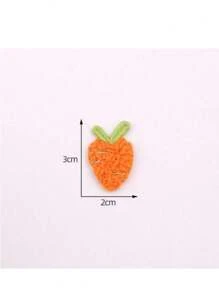 6 Stücke süße Cartoon Frucht gestickte Aufnäher, DIY Haaraccessoires & Bekleidung Erdbeere Aufnäher, geeignet für Jeans, Hüte, Kleidung, Taschen und andere bestickte Aufnäher