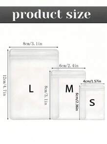 20/60pcs Pvc Transparent Resealable Jewelry Bags With Ziplock,Anti-Oxidation,Prevents Tarnishing,For Storing Earrings, Necklaces, Jewelry, Small Gift, Accessory Party Favor Pouches