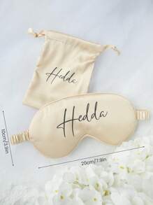 3 pièces Masque pour les yeux personnalisé avec un chouchou et un sac de rangement. Masque de sommeil monogramme personnalisé, chouchou à cheveux. Meilleur cadeau de demoiselle d'honneur, cadeau de fête de mariage. Faveur de mariage personnalisée. Ensemble de masque pour les yeux et chouchou en satin de soie imitation . Cadeau pour les demoiselles d'honneur, faveurs de mariage