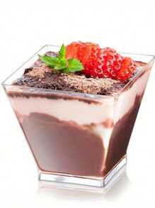 5/10/20 pièces Coupes à dessert en plastique transparent avec cuillère, mini-coupes à amuse-gueule en plastique, petits verres transparents, bols à pudding, convient pour les fêtes, les mariages, la Saint-Valentin, Noël, les dégustations de mousses de fruits et de crèmes glacées, les coupes à dessert, les cadeaux quotidiens