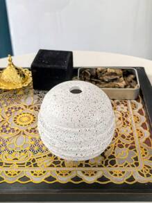 1 Peça Queimador de Incenso Esférico de Resina Manual, Preto, Chocolate, Cor de Café, Estilo Minimalista Moderno, Oriente Médio, Suporte de Incenso Árabe, Decoração Doméstica para Quarto, Sala de Estar, Escritório, Hotel, Festival