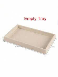 1/5 Stück beige Schmuckschalen, leere Schmuckschalen, Ring & Halsketten Aufbewahrungsschale, rechteckiger Schmuckorganizer, Schmuckausstellungsschale, Schubladenteiler Schmuckaufbewahrungsschale Sommerlagerung Geschenkorganizer - Beige - Übersicht 15