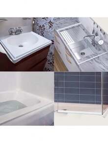 1pc,Waterproof Strip Self-Adhesive Strip - Kitchen And Bathroom Seamless Water Partition, Kitchen Bathroom Sink Wash Basin Water Partition Strip, Bathroom Waterproof Strip, Shower Room Waterproof Strip, Height 12mm/0.47in* Width 20mm/0.79in