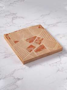 50pcs Oil Proof Paper, Fried Chicken And French Fries Burger Paper, Oil Absorbing Paper, Baking Paper, Sandwich Wrapping Paper, Newspaper Style Retro Newspaper Printing Food Paper Liners, Tray Liners, Basket Liners - Multicolor - View 15