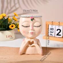 1 pièce Support de maquillage avec grand visage mignon, grande capacité colorée et amusante, idéale pour la décoration de la coiffeuse ou du bureau de vanité, excellent cadeau pour la petite amie ou la mère