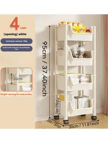 1pc Movable Floor Standing Storage Rack, Children's Toy & Snack Organizer - Multicolor - View 10