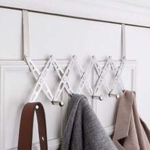 1pc Stainless Steel Telescopic Door Hook, Bathroom Hook, Living Room Hook, Bedroom Hook Kitchen Hanging Accessories Set