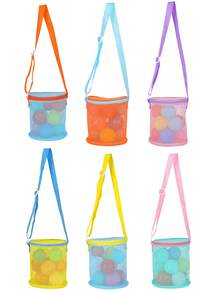 Large Capacity Beach Bag, Kids Beach Toy Storage Bag, Beach Sand Play Mesh Bag - Multicolor - View 2